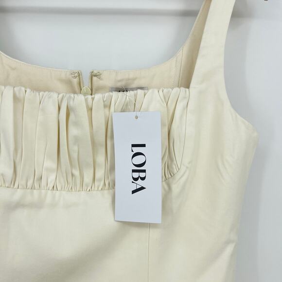 LOBA | Lalia Bustier A-Line Midi Dress Ivory M - Picture 10 of 15